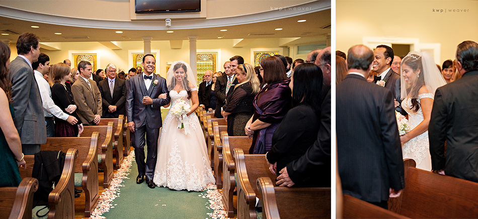 father walking bride