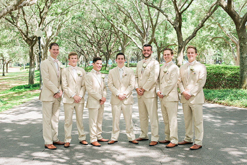 tan groomsmen suits